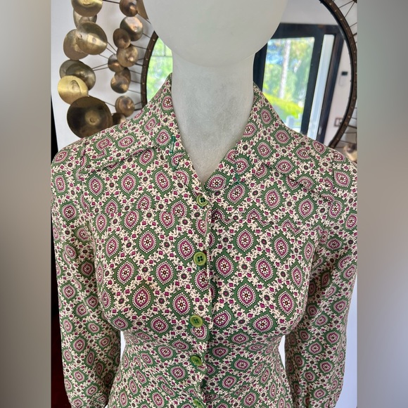 Vintage Connie Sage Inc 1970s butterfly collar Mini dress. XXS - Picture 3 of 13